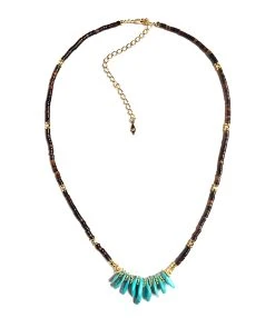 GACHON POTHIER Collier Billy Pétales Turquoise