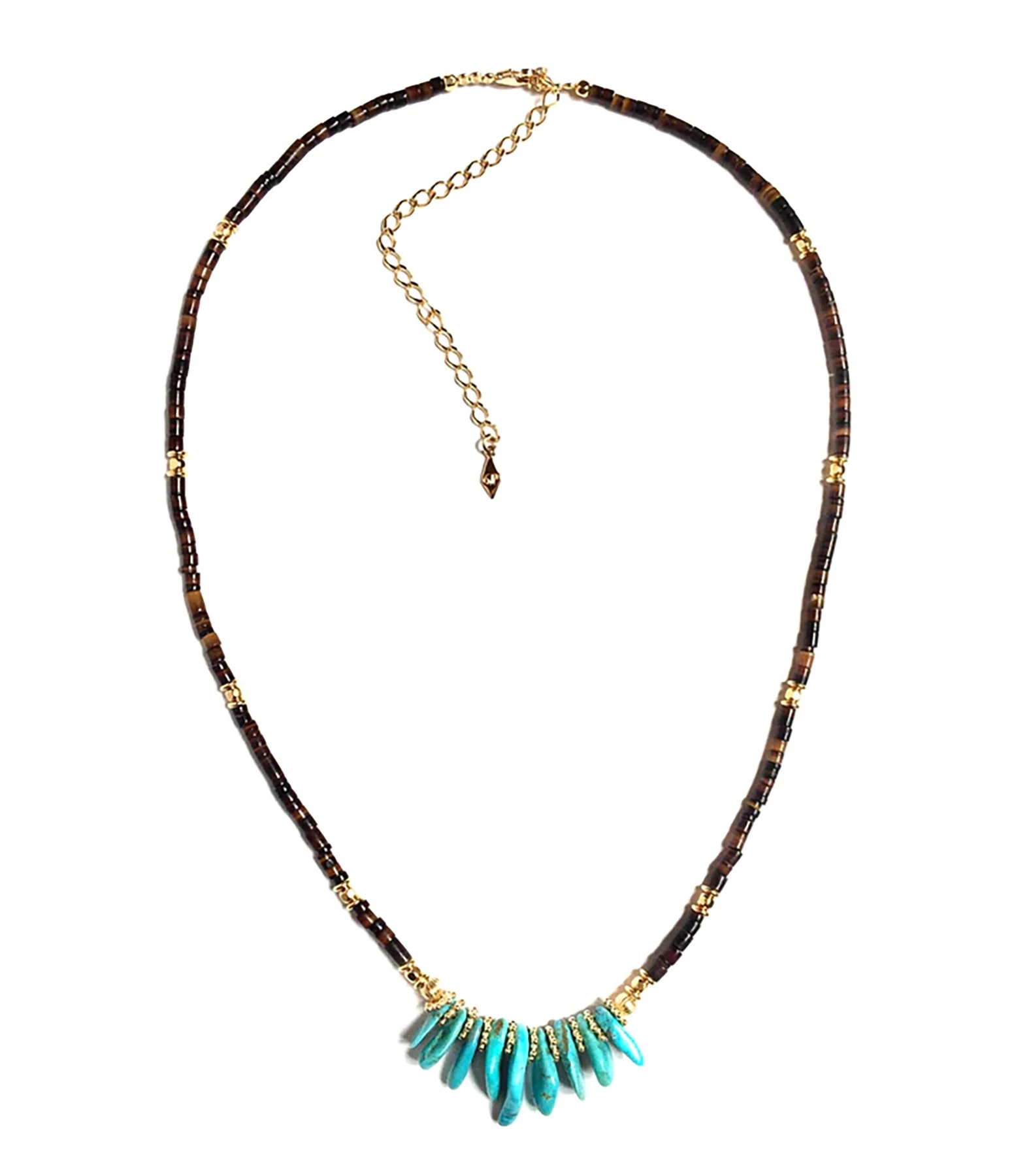 GACHON POTHIER Collier Billy Pétales Turquoise 1 GACHON POTHIER Collier Billy Pétales Turquoise