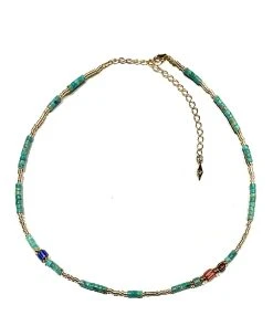 GACHON POTHIER Collier Court Sacha Turquoise