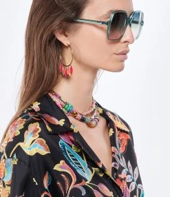 Isabel Marant Lunettes De Soleil Salma 0077/G/S Transparent Vert -Shaker Jewels Magasin imar2 look20220201 106 1