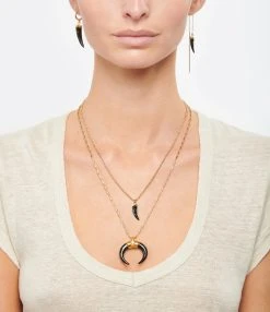 Isabel Marant Collier Aimable Corne Buffle Noir -Shaker Jewels Magasin imarc look20201127 193 1