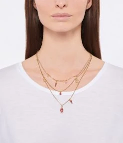 Isabel Marant Collier Multirang New It's All Doré Bordeaux 5 Isabel Marant Collier Multirang New It's All Doré Bordeaux -Shaker Jewels Magasin imarc look20211207 119