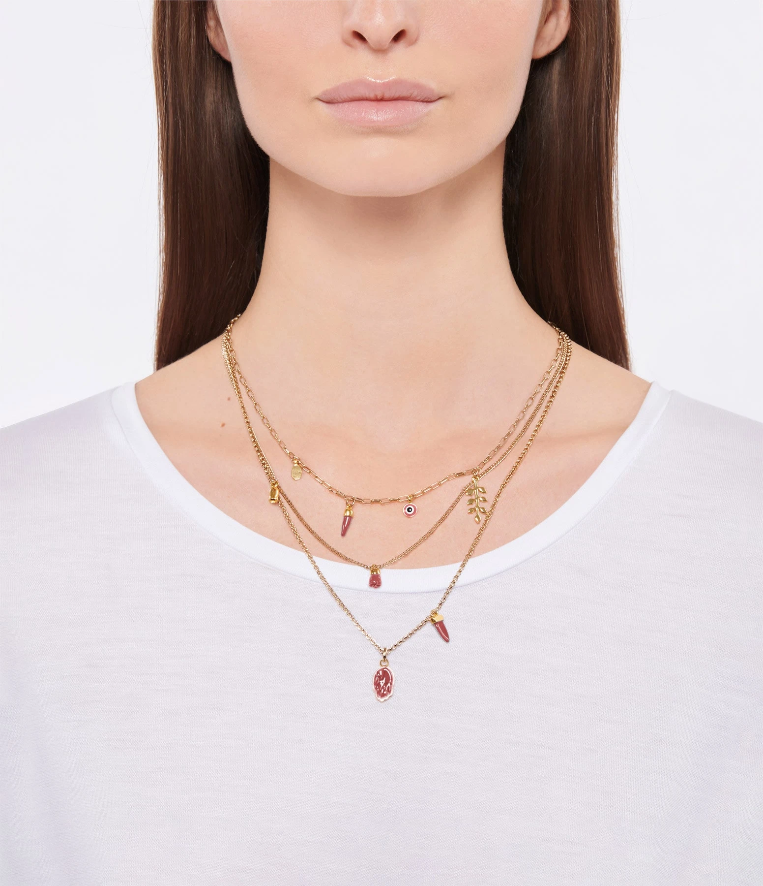 Isabel Marant Collier Multirang New It's All Doré Bordeaux 3 Isabel Marant Collier Multirang New It's All Doré Bordeaux – Image 3