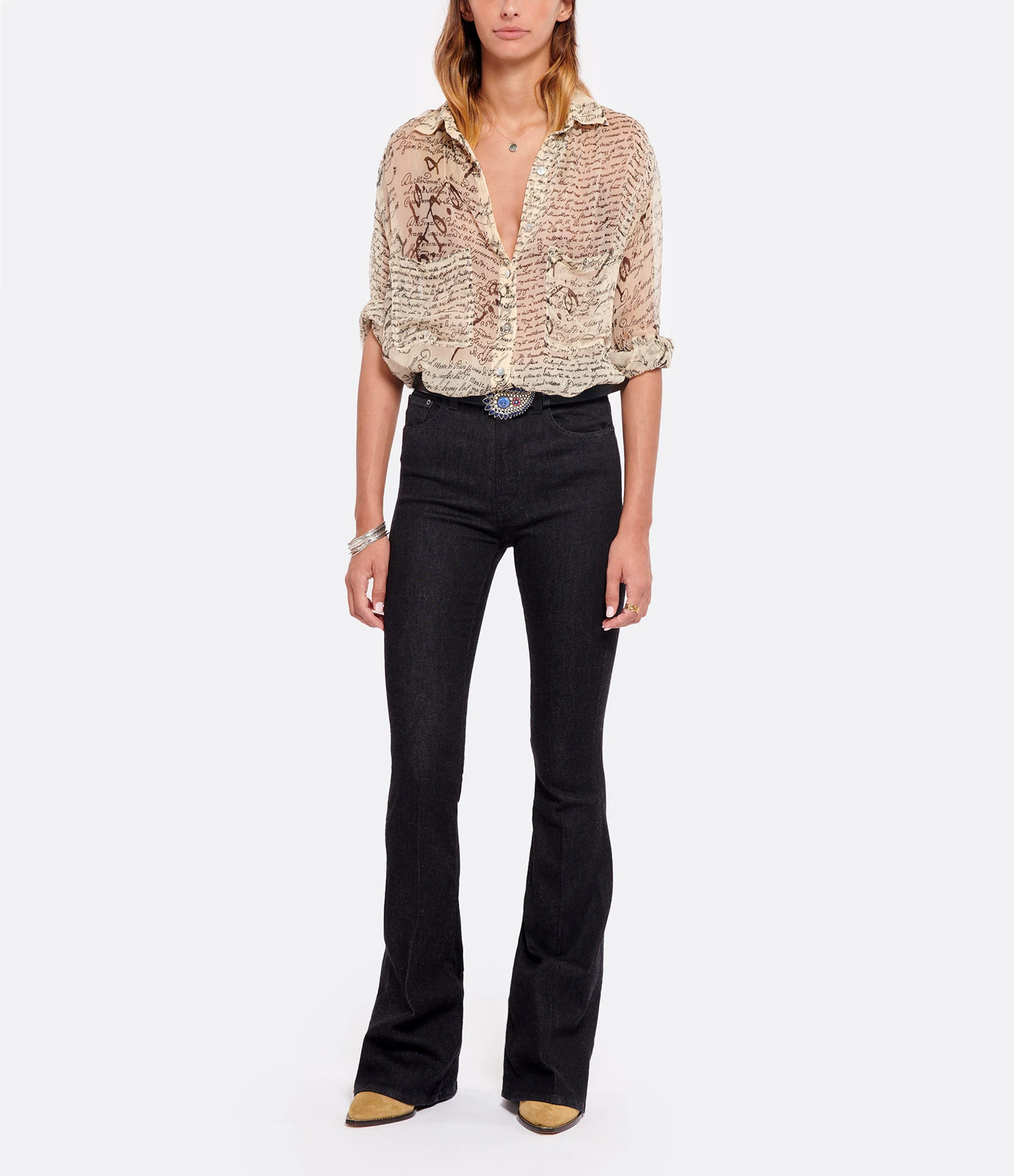 Isabel Marant Ceinture Alayne Cuir Bleu Argenté 7 Isabel Marant Ceinture Alayne Cuir Bleu Argenté – Image 7