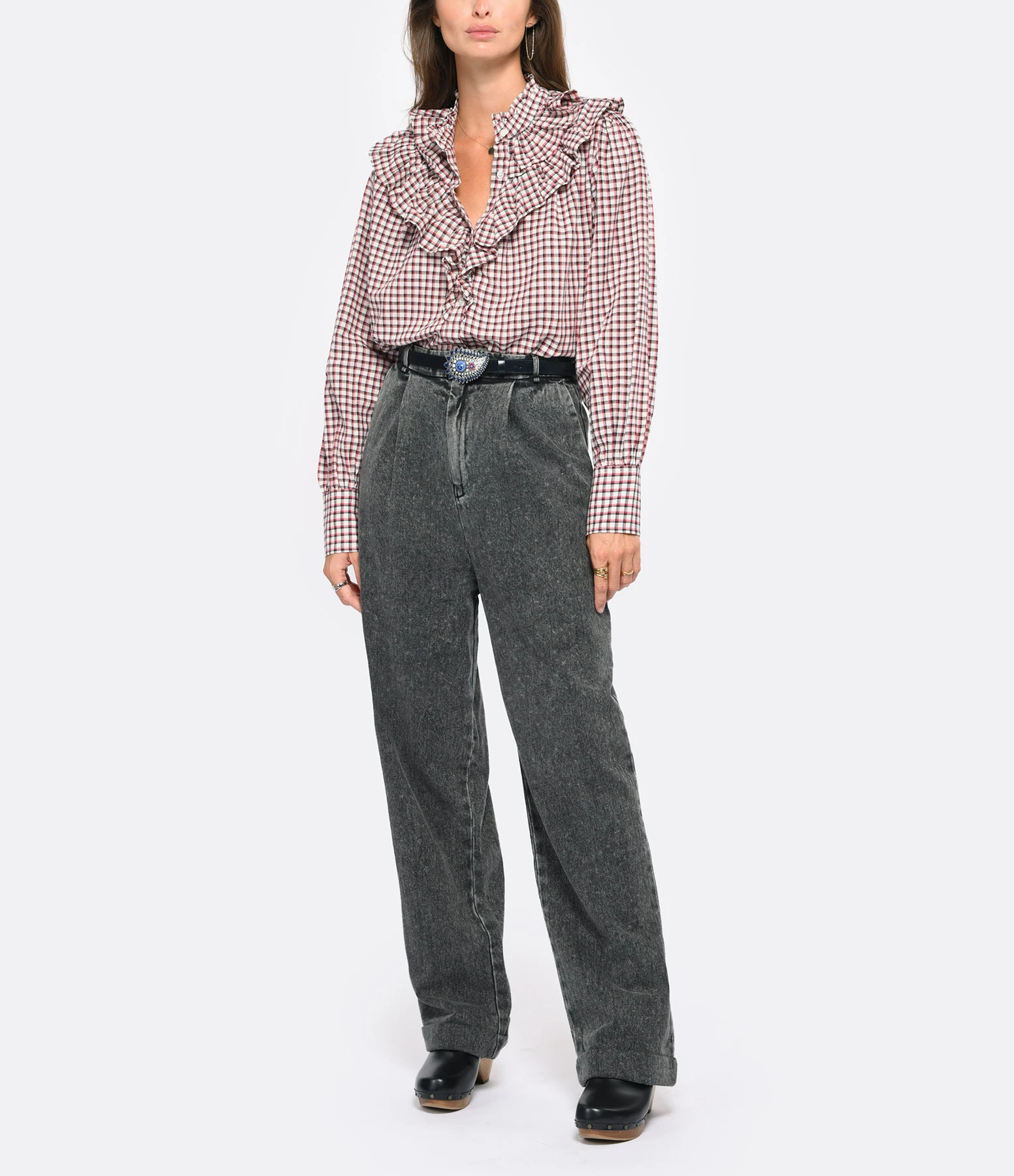 Isabel Marant Ceinture Alayne Cuir Bleu Argenté 8 Isabel Marant Ceinture Alayne Cuir Bleu Argenté – Image 8