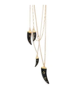 Isabel Marant Collier Aimable 4 Cornes Buffle Noir