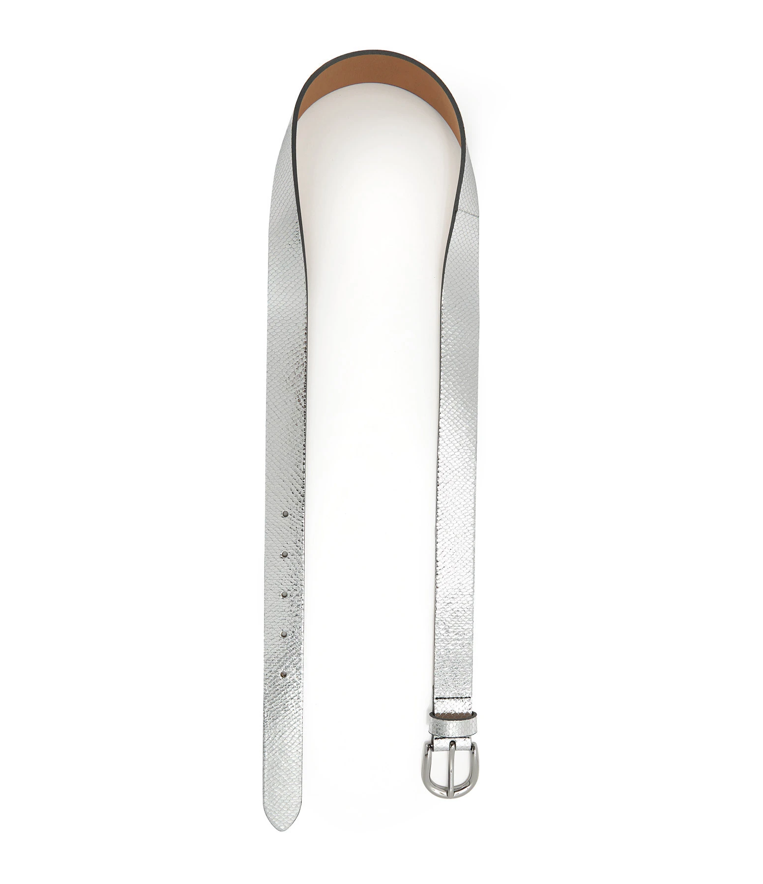 Isabel Marant Ceinture Zap Cuir Argenté 2 Isabel Marant Ceinture Zap Cuir Argenté – Image 2