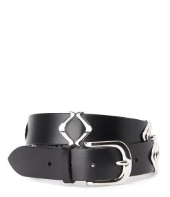 Isabel Marant Ceinture Tehora Cuir Noir
