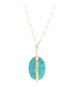 Isabel Marant Collier Stones Vert Amazone