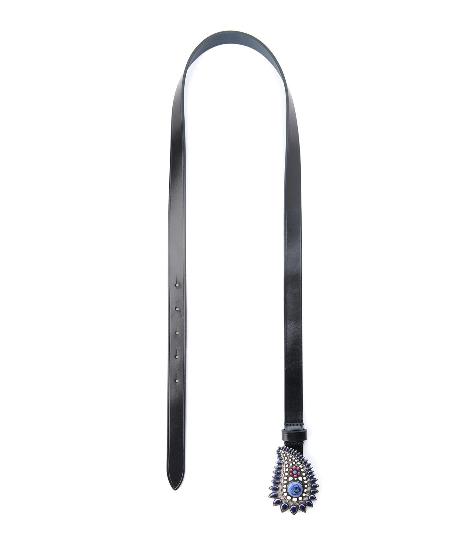 Isabel Marant Ceinture Alayne Cuir Bleu Argenté 2 Isabel Marant Ceinture Alayne Cuir Bleu Argenté – Image 2