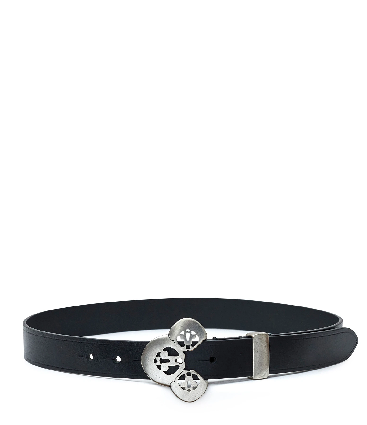 Isabel Marant Ceinture Louama Cuir Noir Argenté 1 Isabel Marant Ceinture Louama Cuir Noir Argenté