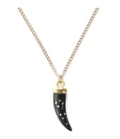Isabel Marant Collier Aimable Corne Buffle Noir