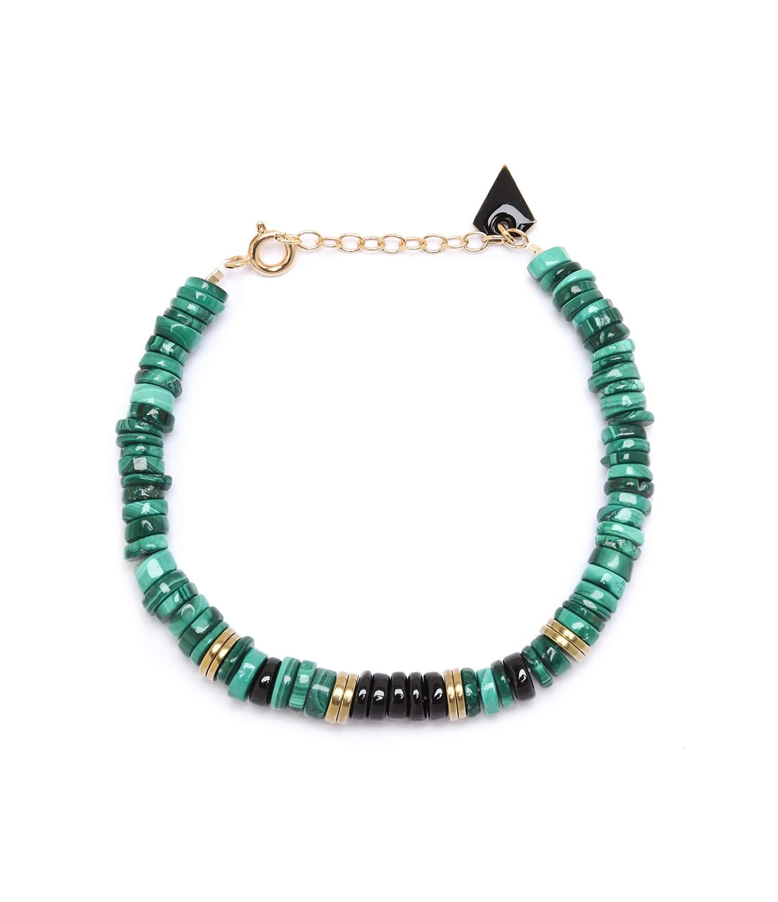 MON PRECIEUX GEM Bracelet Puka M Onyx Malachite 1 MON PRECIEUX GEM Bracelet Puka M Onyx Malachite