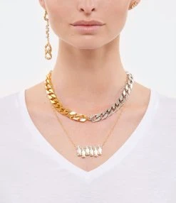 ISOBEL Collier Bianca Swarovski Doré 6 ISOBEL Collier Bianca Swarovski Doré -Shaker Jewels Magasin isobe look20210402 140 1