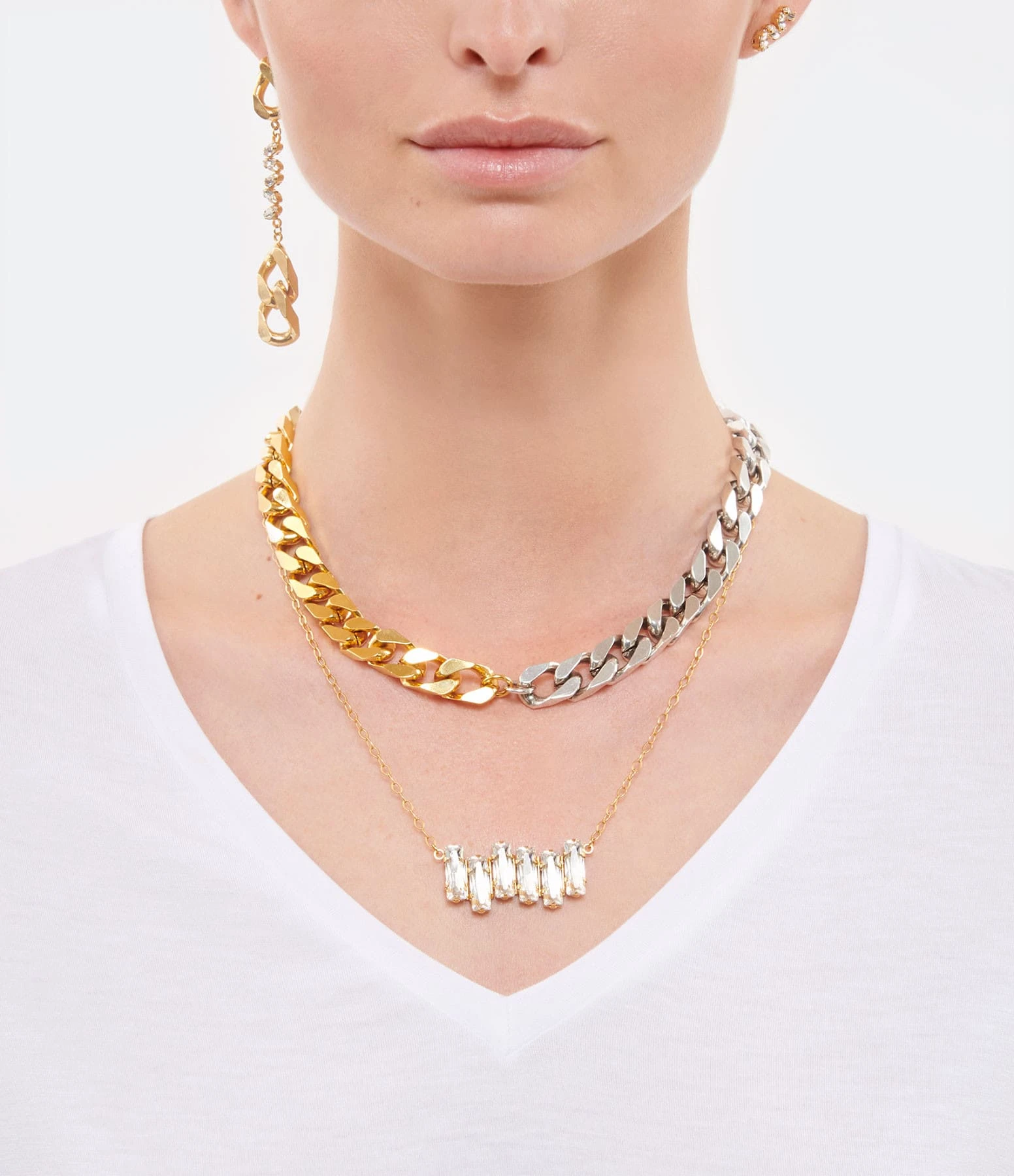 ISOBEL Collier Bianca Swarovski Doré 3 ISOBEL Collier Bianca Swarovski Doré – Image 3