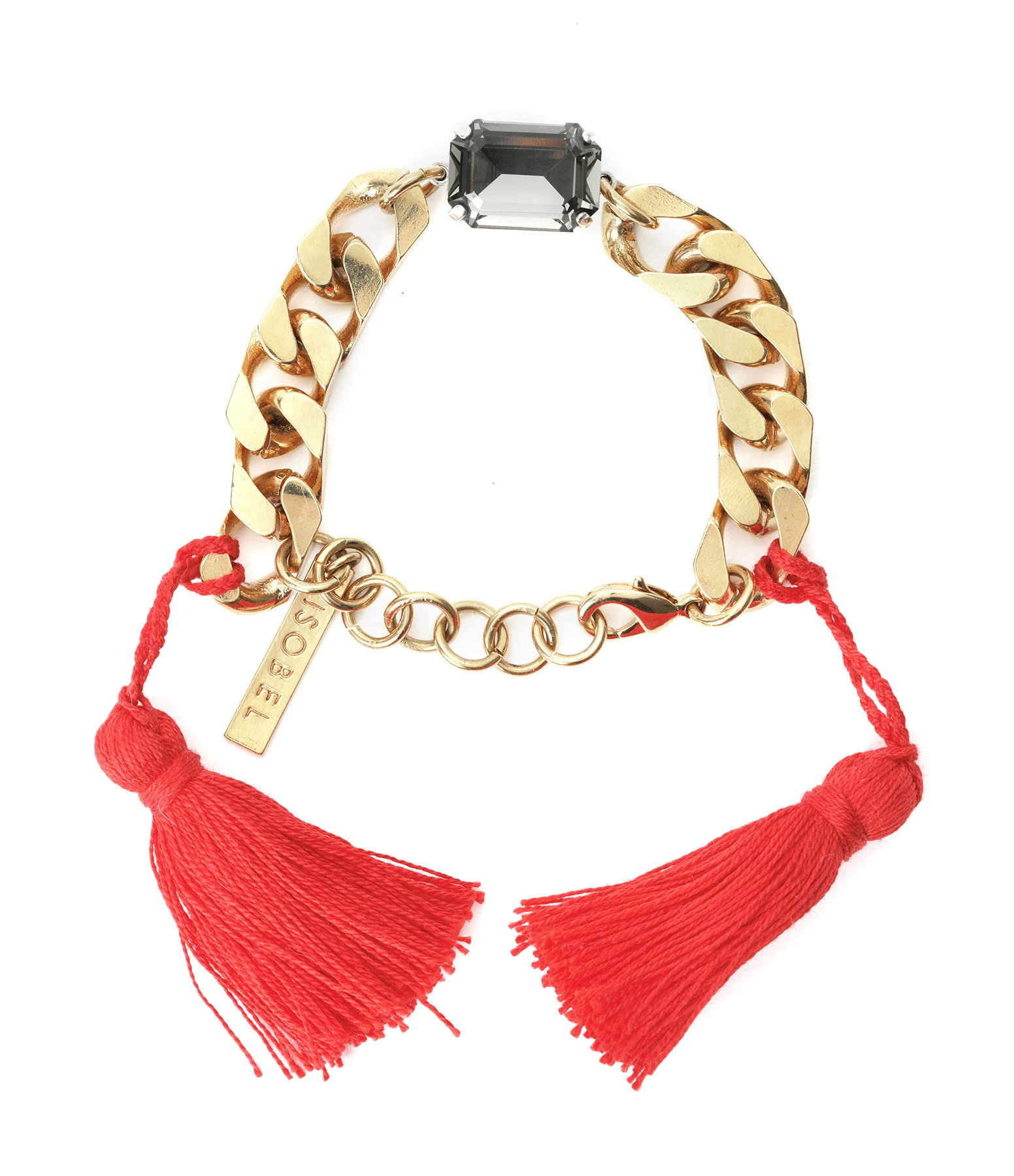 ISOBEL Bracelet Scarlett Swarovski Rouge Doré 1 ISOBEL Bracelet Scarlett Swarovski Rouge Doré