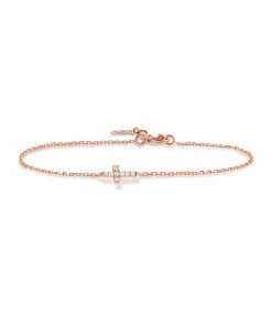 NAVA JOAILLERIE Bracelet Maria Diamants Or Rose