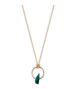 Ginette NY Collier Tiny Jala Chrysocolle Or Rose