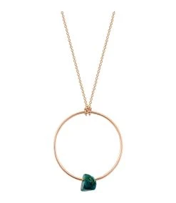 Ginette NY Collier Baby Jala Chrysocolle Or Rose