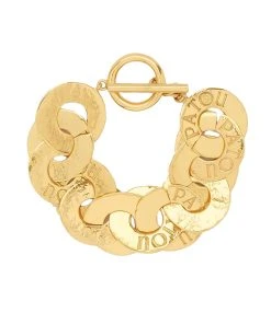 PATOU Bracelet Pièce Antique Doré