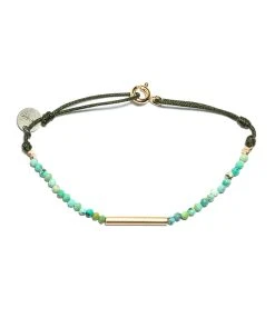 LSONGE Bracelet Lakota Perles Tube Turquoise