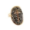 LSONGE Bague Lakota XL Croix Pyrite Doré