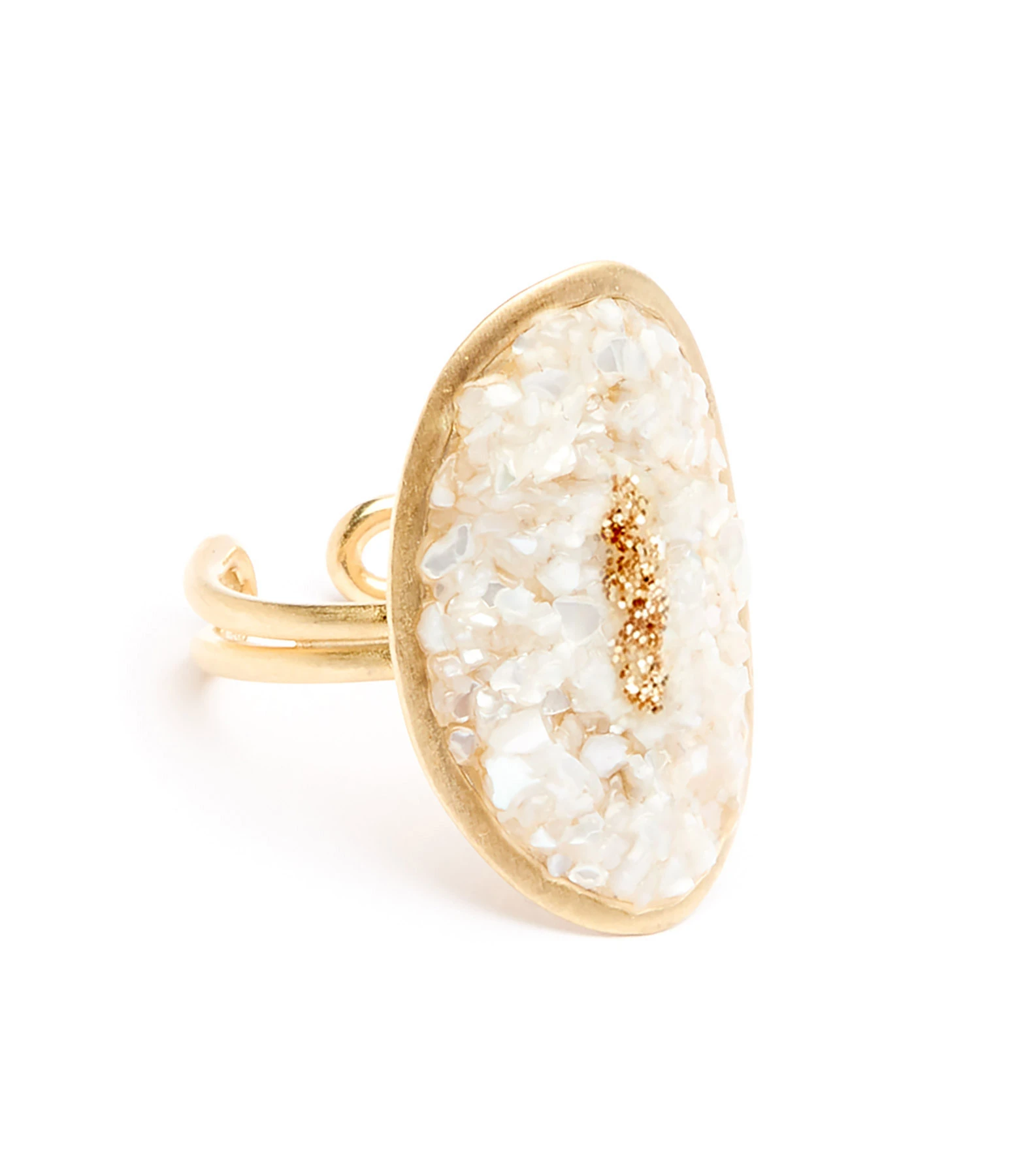 LSONGE Bague Lakota XL Nacre Doré 1 LSONGE Bague Lakota XL Nacre Doré