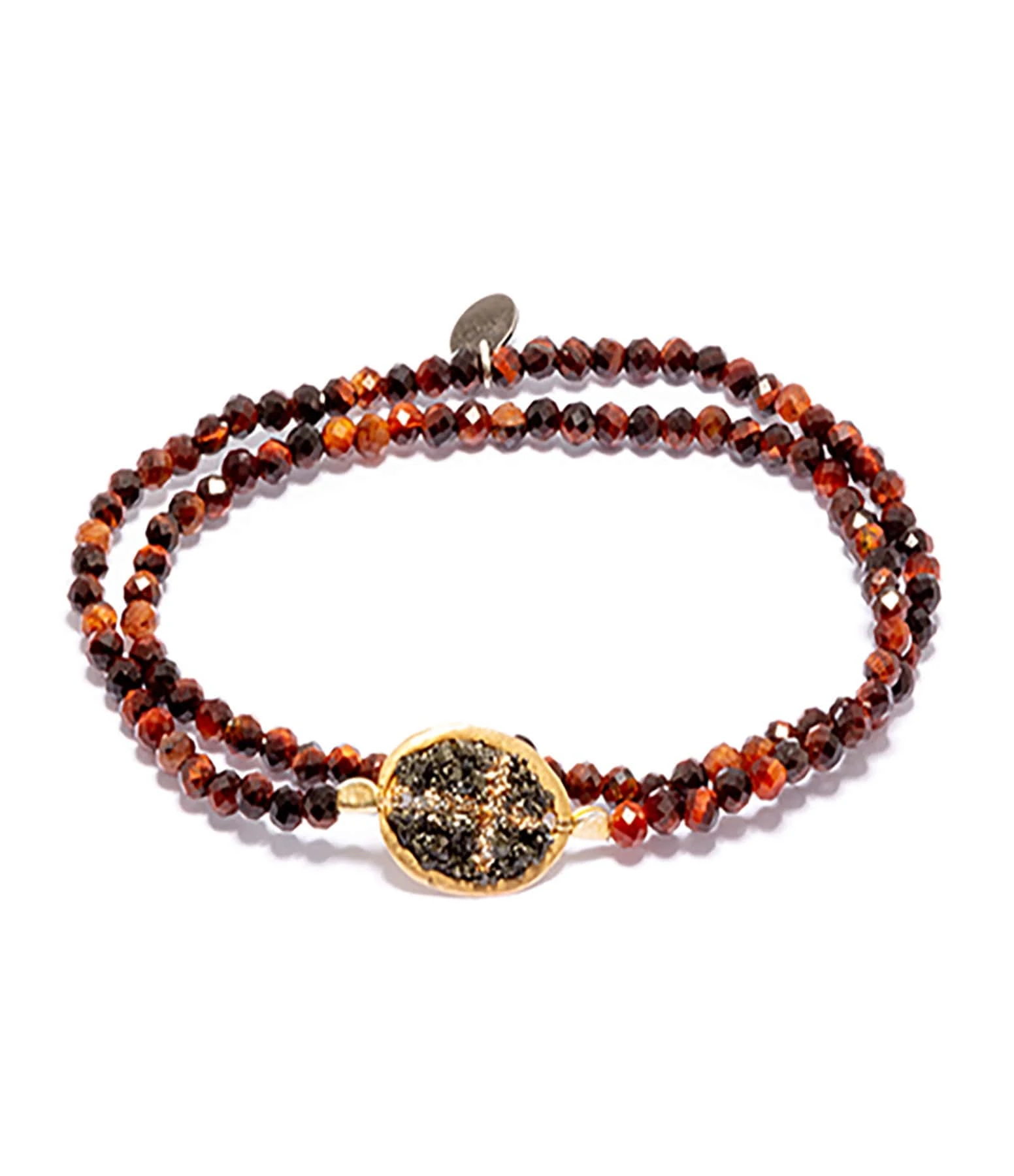LSONGE Bracelet Lakota Croix Double Pyrite Rouge 1 LSONGE Bracelet Lakota Croix Double Pyrite Rouge