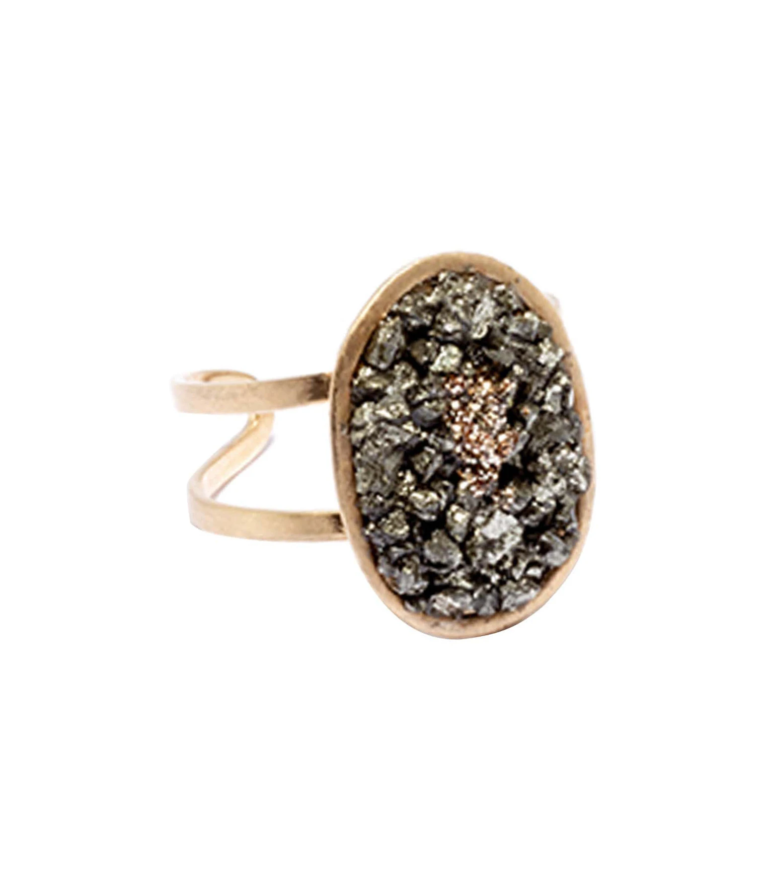 LSONGE Bague Lakota M Pyrite Doré 1 LSONGE Bague Lakota M Pyrite Doré