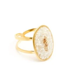 LSONGE Bague Lakota M Nacre Doré