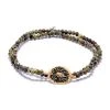LSONGE Bracelet Lakota Double Pyrite Doré