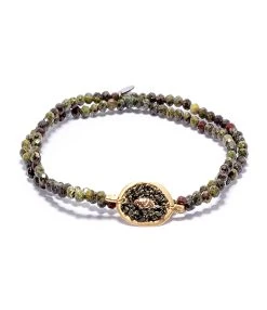 LSONGE Bracelet Lakota Double Pyrite Doré