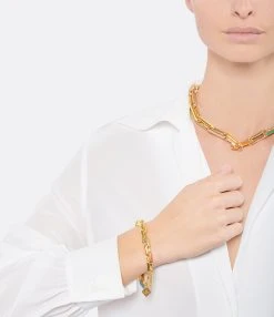 LAUREN RUBINSKI Bracelet Small Émail Rainbow Or Jaune 6 LAUREN RUBINSKI Bracelet Small Émail Rainbow Or Jaune -Shaker Jewels Magasin laure look20211019 248