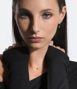 LA BRUNE & LA BLONDE Collier Mini Confetti Tsavorite Or Jaune 9 LA BRUNE & LA BLONDE Collier Mini Confetti Tsavorite Or Jaune -Shaker Jewels Magasin lblbc look20221201 102