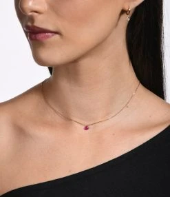LA BRUNE & LA BLONDE Collier Confetti Cœur Rubis Or Rose 8 LA BRUNE & LA BLONDE Collier Confetti Cœur Rubis Or Rose -Shaker Jewels Magasin lblbc look20221201 43