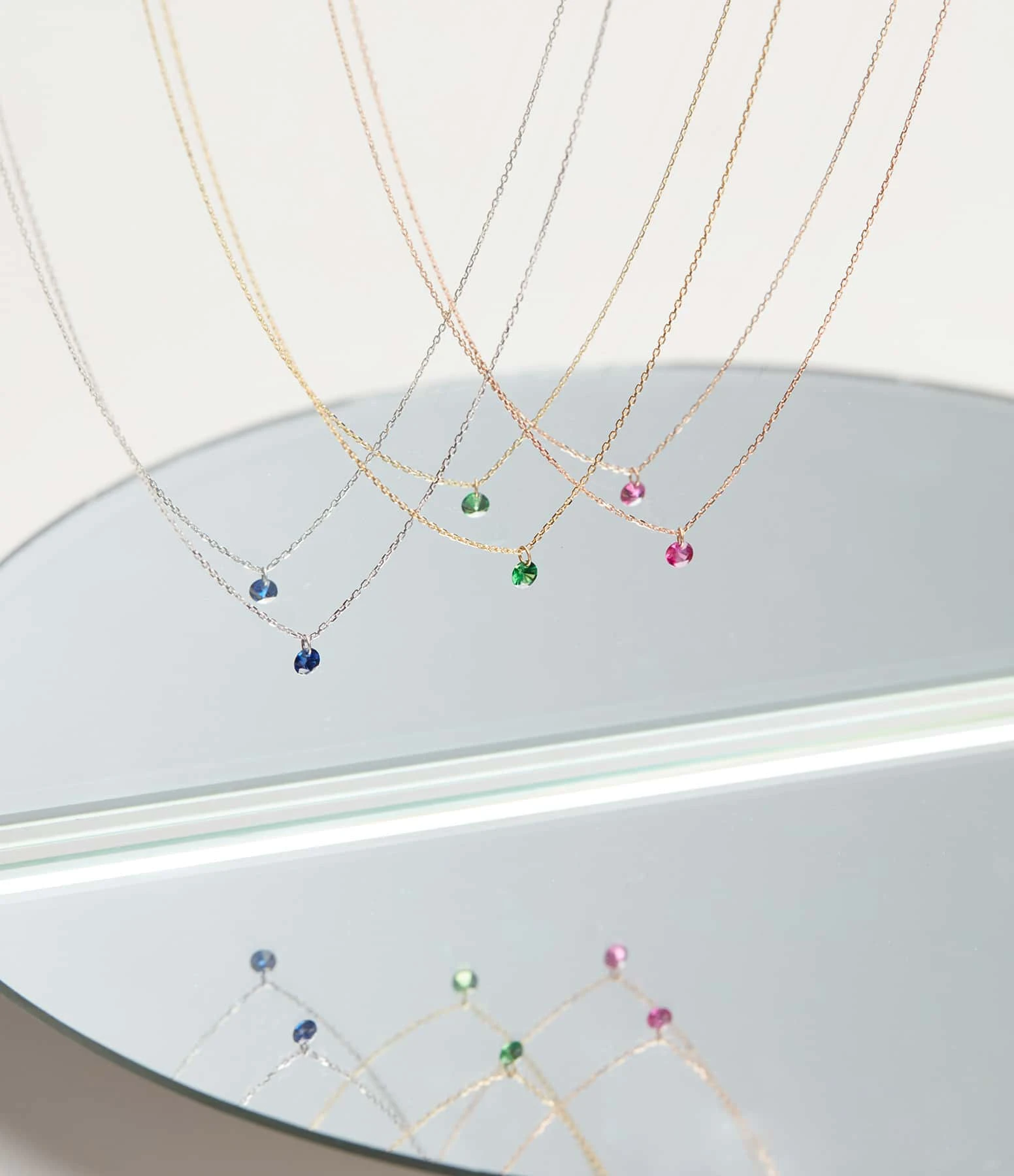 LA BRUNE & LA BLONDE Collier Mini Confetti Rubis Or Rose 6 LA BRUNE & LA BLONDE Collier Mini Confetti Rubis Or Rose – Image 6