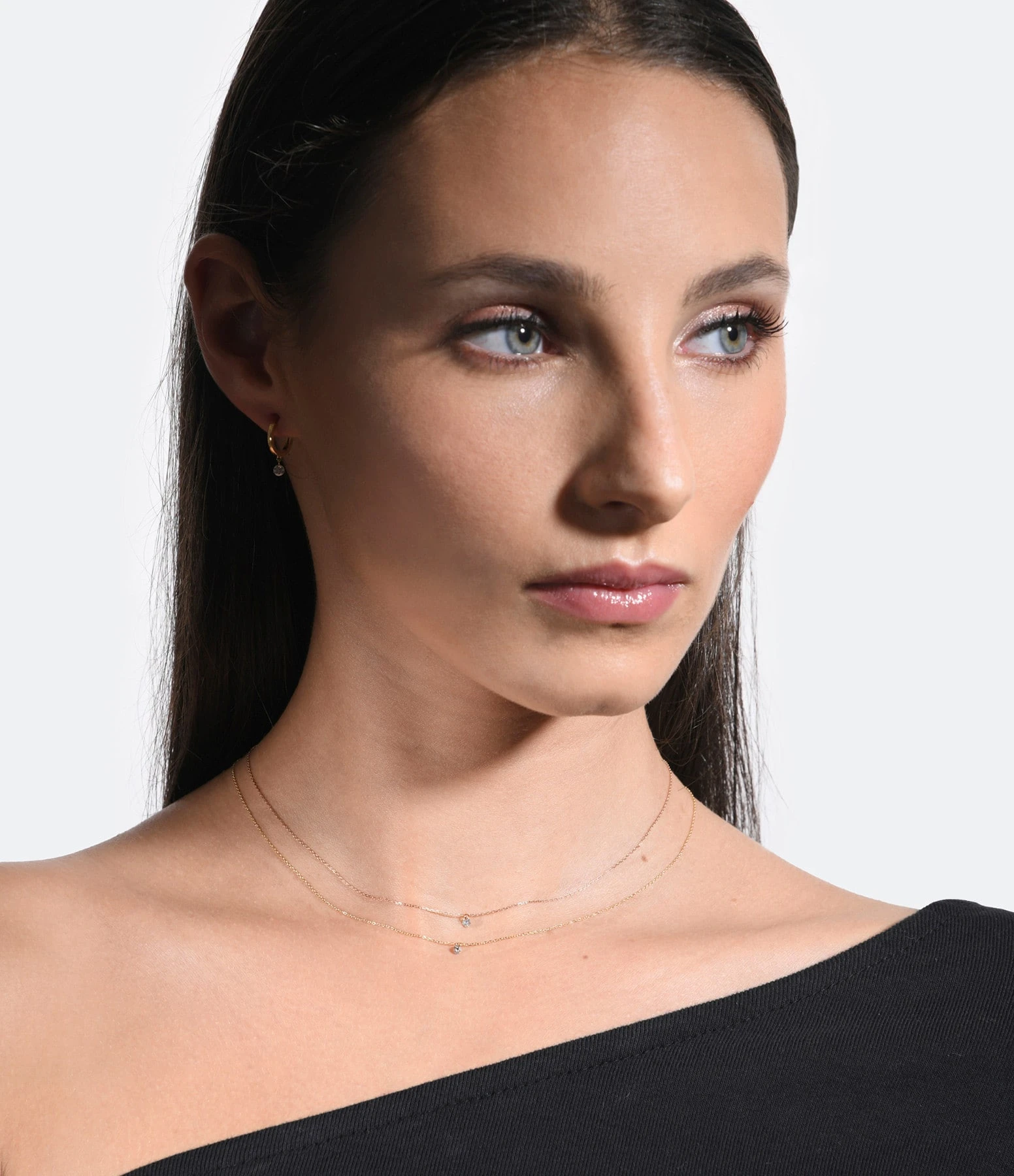 LA BRUNE & LA BLONDE Collier 360° Diamant Brillant 0,10 Or Blanc 5 LA BRUNE & LA BLONDE Collier 360° Diamant Brillant 0,10 Or Blanc – Image 5