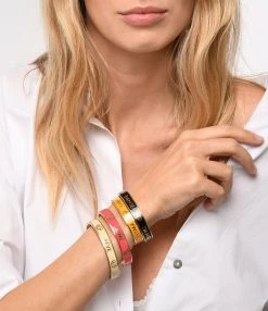 LES FÉLICITÉS Jonc Émail Rêve Ivoire 5 LES FÉLICITÉS Jonc Émail Rêve Ivoire -Shaker Jewels Magasin lesfe look20230113 183