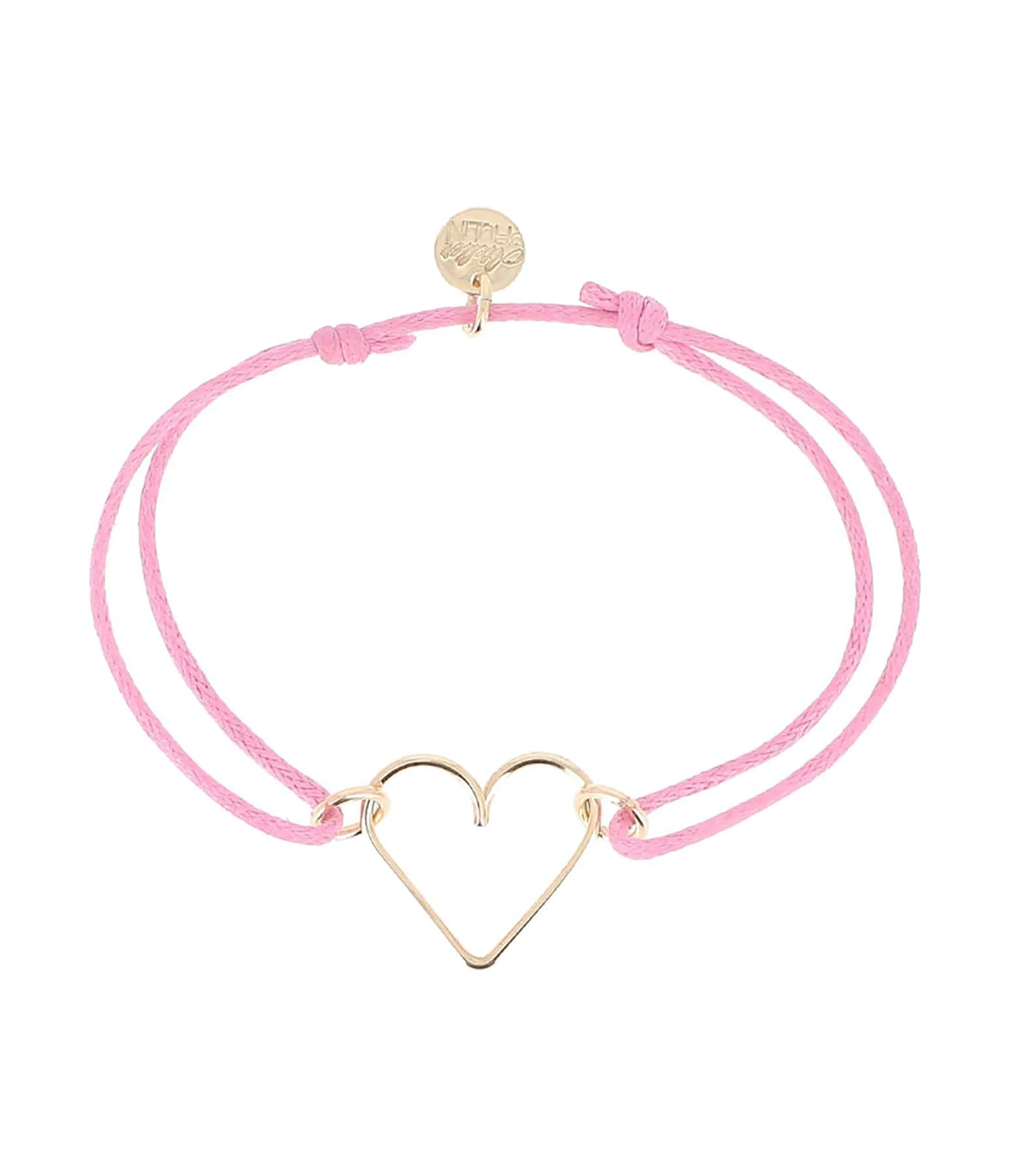 ATELIER PAULIN Bracelet Cœur Cordon Rose Gold Filled, AIDES 1 ATELIER PAULIN Bracelet Cœur Cordon Rose Gold Filled, AIDES