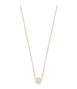 Ginette NY Collier Diamond Lotus Mini Or Rose
