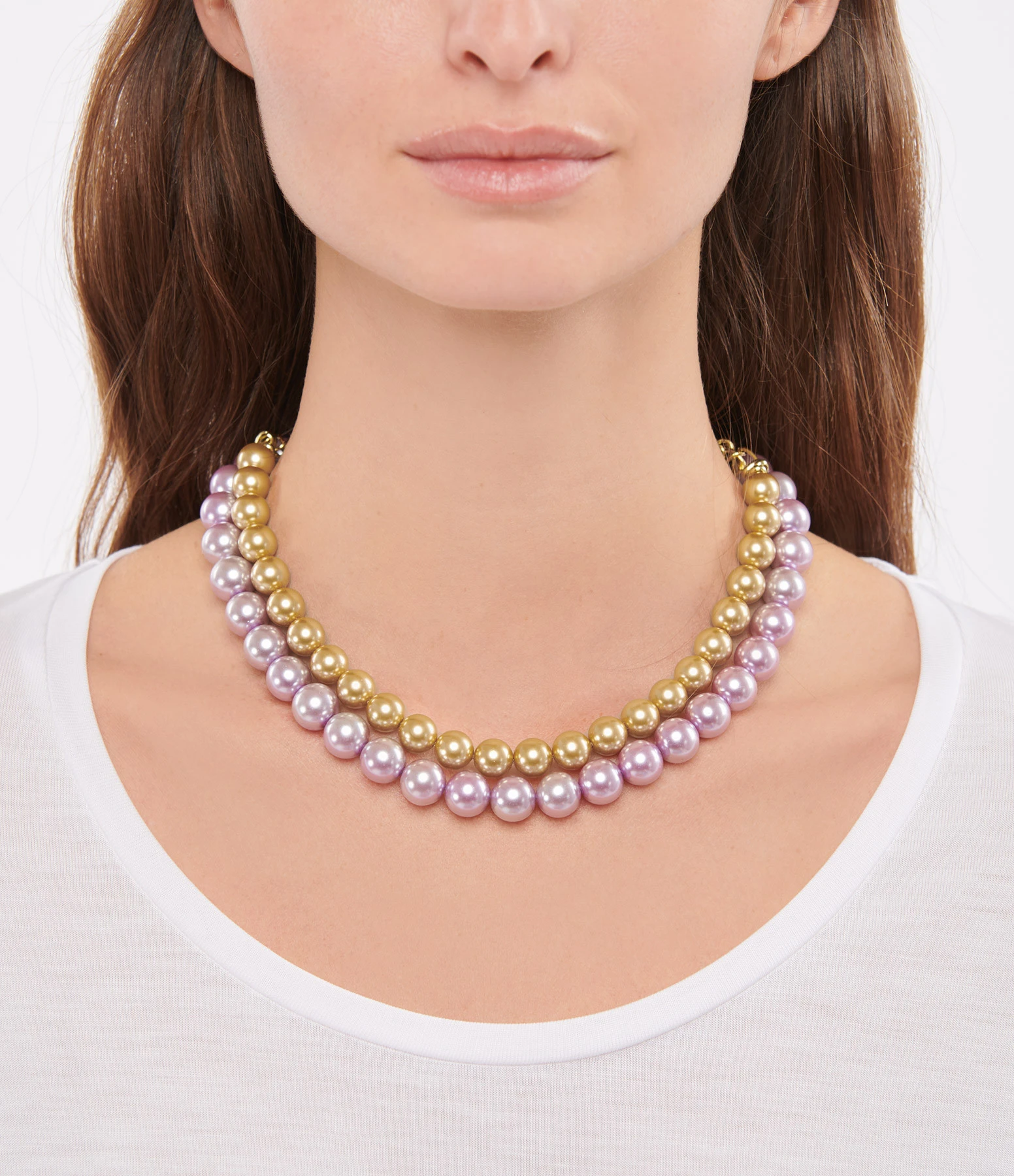 VADI JEWELS Collier Lilly Perles Cristal Violet Gold Filled 2 VADI JEWELS Collier Lilly Perles Cristal Violet Gold Filled â Image 2