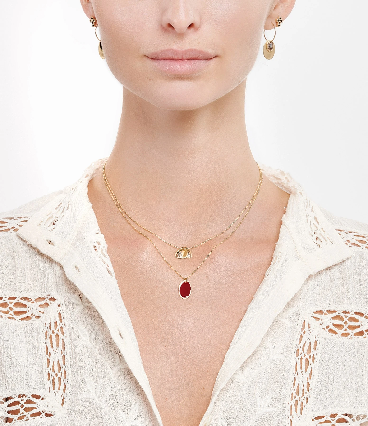 LSONGE Collier Éclat XS 3 Médailles Doré 2 LSONGE Collier Éclat XS 3 Médailles Doré – Image 2