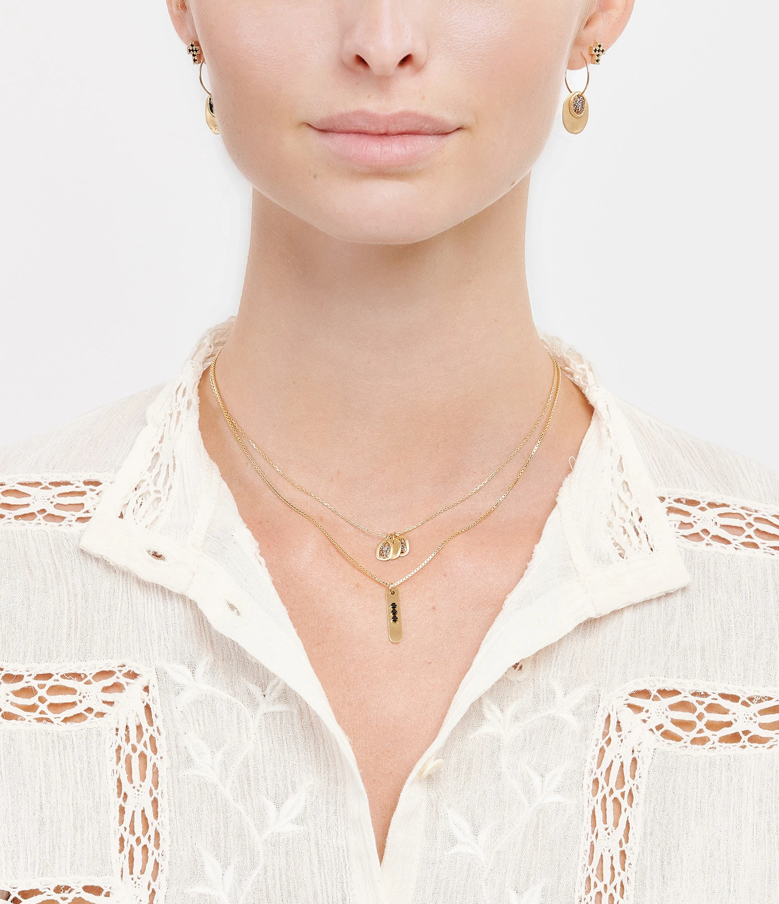 LSONGE Collier Éclat XS 3 Médailles Doré 3 LSONGE Collier Éclat XS 3 Médailles Doré – Image 3