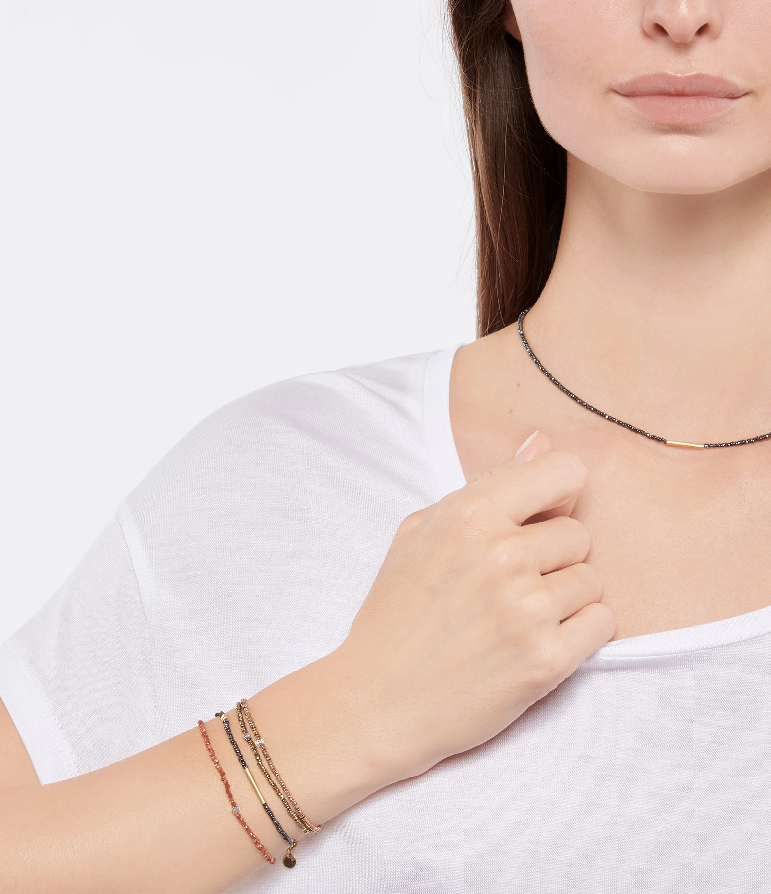 LSONGE Collier Lakota Tube Hématite, Exclusivité Lulli 2 LSONGE Collier Lakota Tube Hématite, Exclusivité Lulli – Image 2