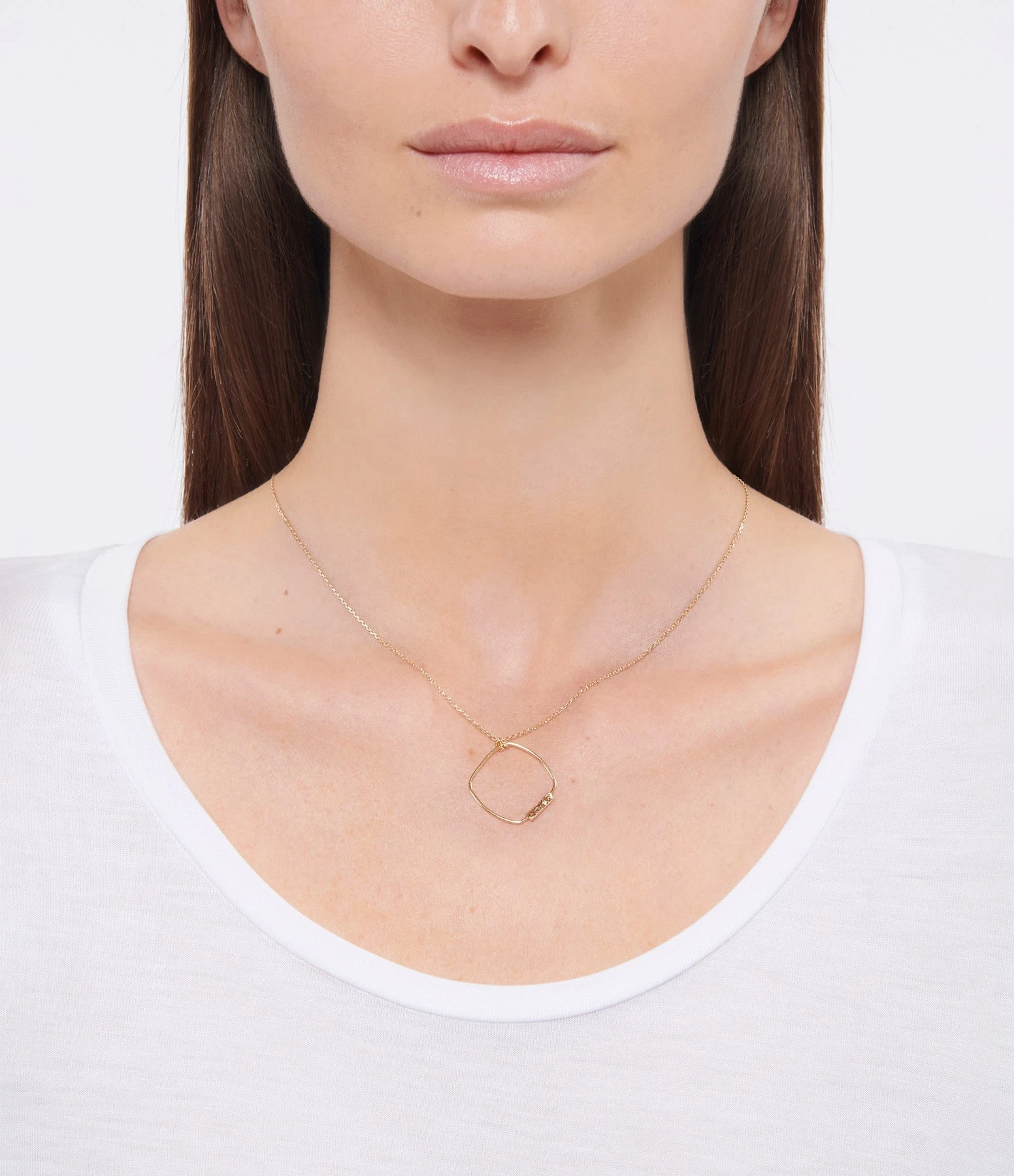 LSONGE Collier Callisté Grand Carré Argent Doré 2 LSONGE Collier Callisté Grand Carré Argent Doré – Image 2