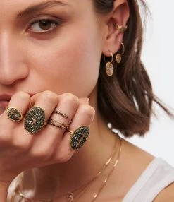 LSONGE Bague Lakota XL Croix Pyrite Doré 5 LSONGE Bague Lakota XL Croix Pyrite Doré -Shaker Jewels Magasin lsong look20221207 146 1