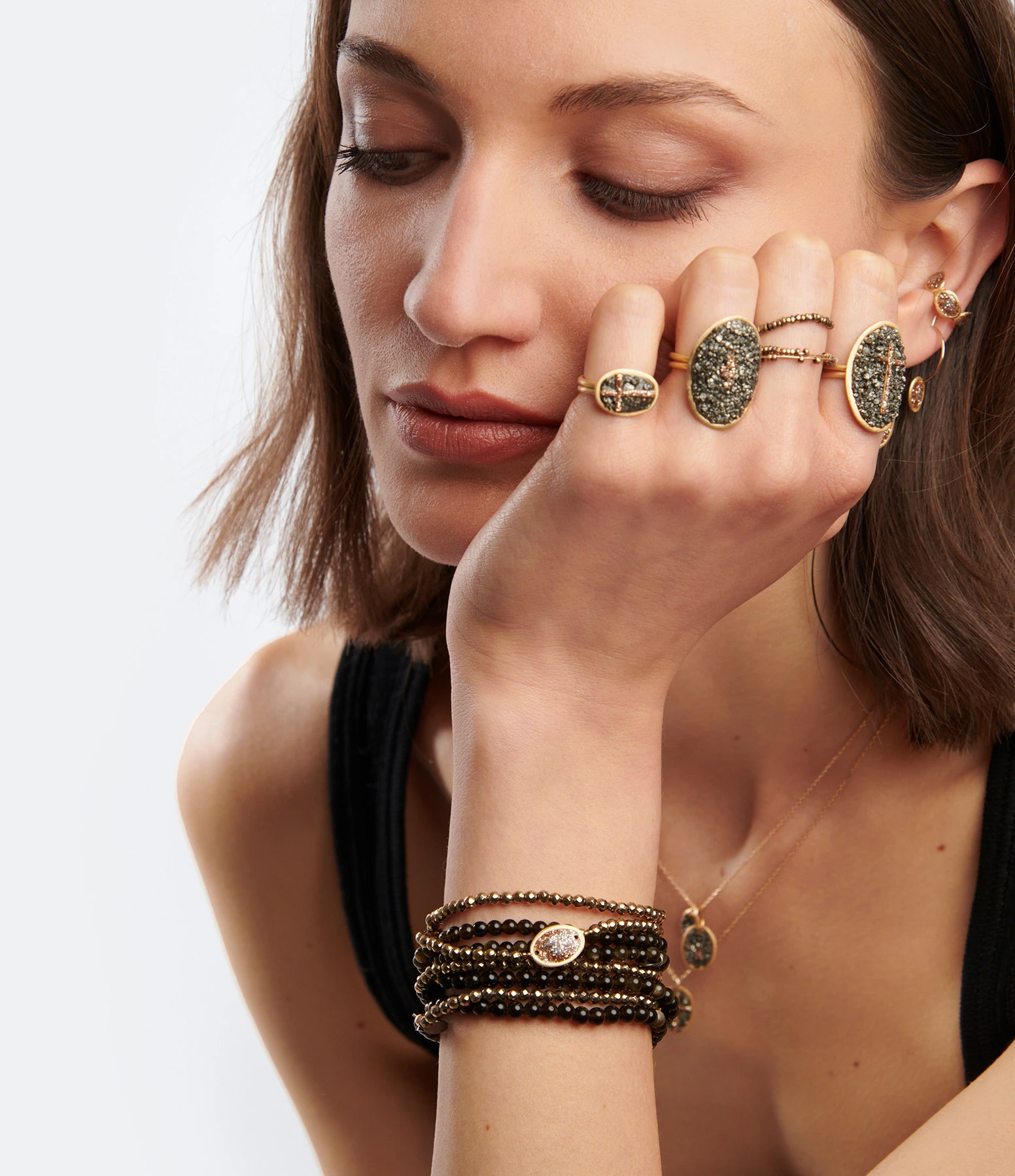 LSONGE Bague Lakota M Pyrite Doré 3 LSONGE Bague Lakota M Pyrite Doré – Image 3