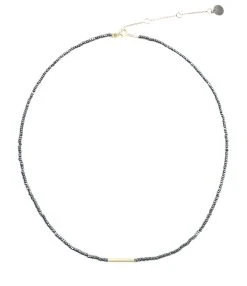 LSONGE Collier Lakota Tube Hématite, Exclusivité Lulli