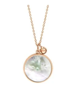Ginette NY Collier Ever Disc Or Rose Perle