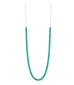 Ginette NY Collier Maria Mini Boulier Or Rose Turquoise